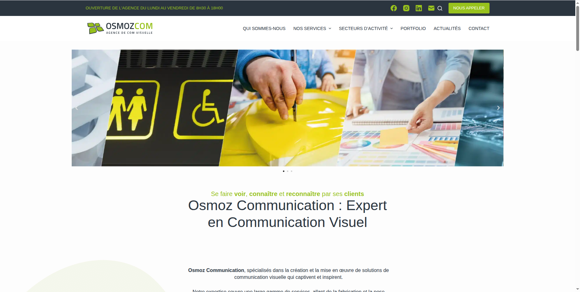 Institutional website OZC - Vue 1