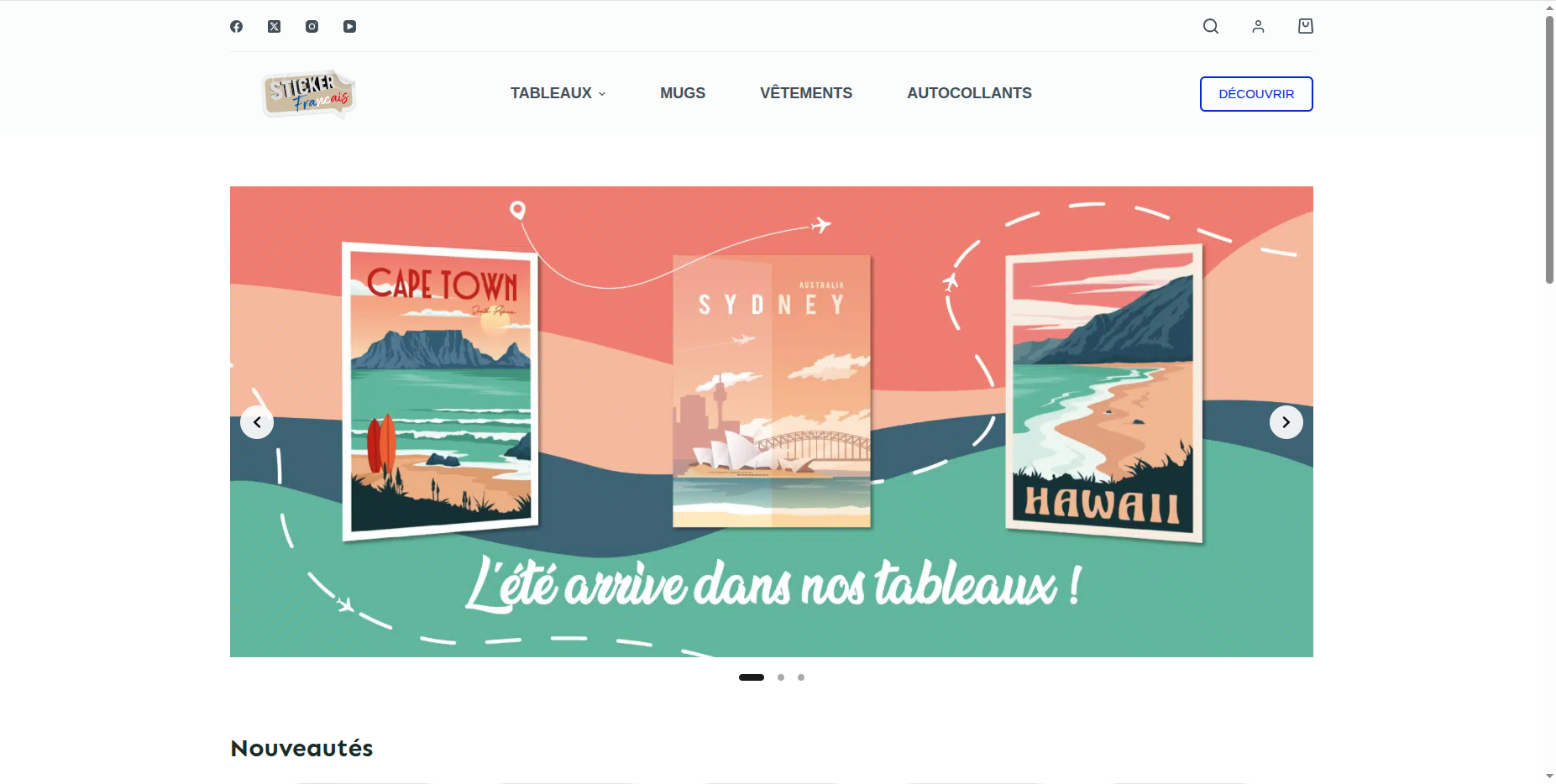 Commercial website Sticker Français