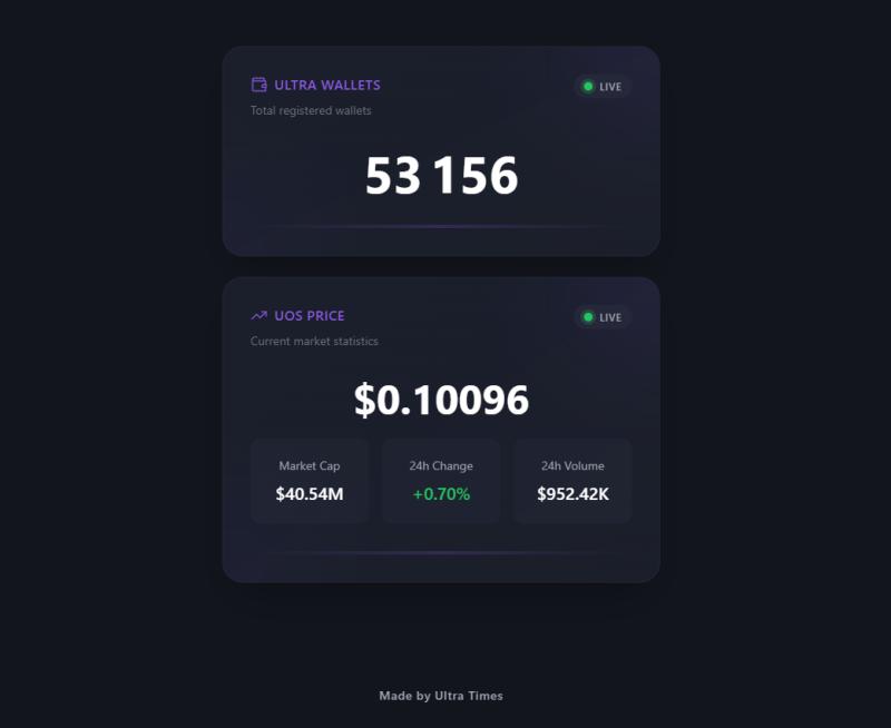 Ultra Wallet Tracker - Vue 1
