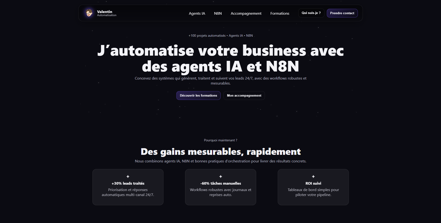 Valentin Automatisation - Vue 1